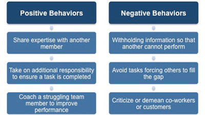 Positive and negative behaviors