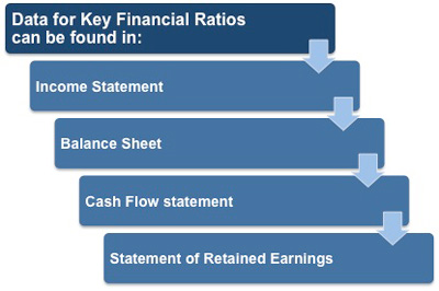 Data for these ratios can be found in the income statement, balance sheet, cash flow statement and the statement of retained earnings